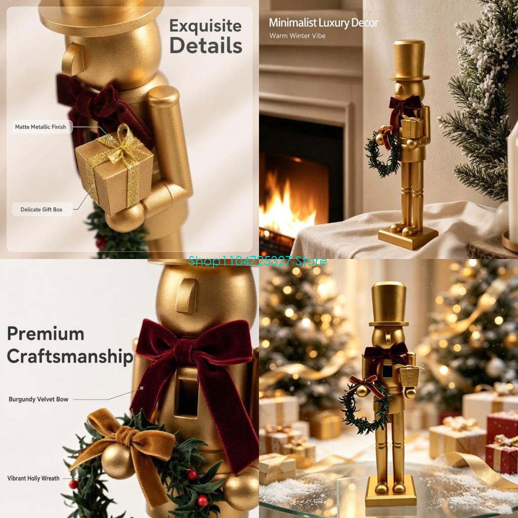 Nutcracker Figurine - D8KF Mantels Display Christmas Nutcrackers Figurine,