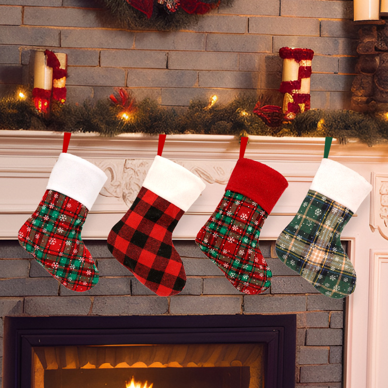 10PCS Christmas Stocking Gift  - Christmas Stocking Hanging ulasan dan harga