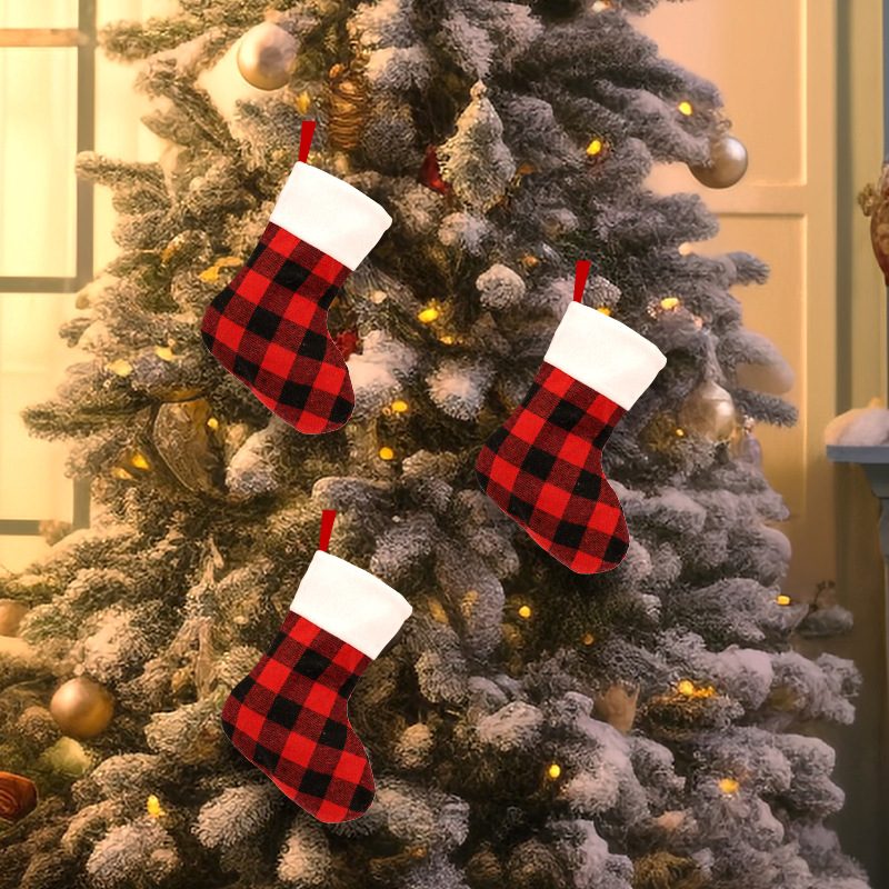 10PCS Christmas Stocking Gift  - Christmas Stocking Hanging ulasan dan harga