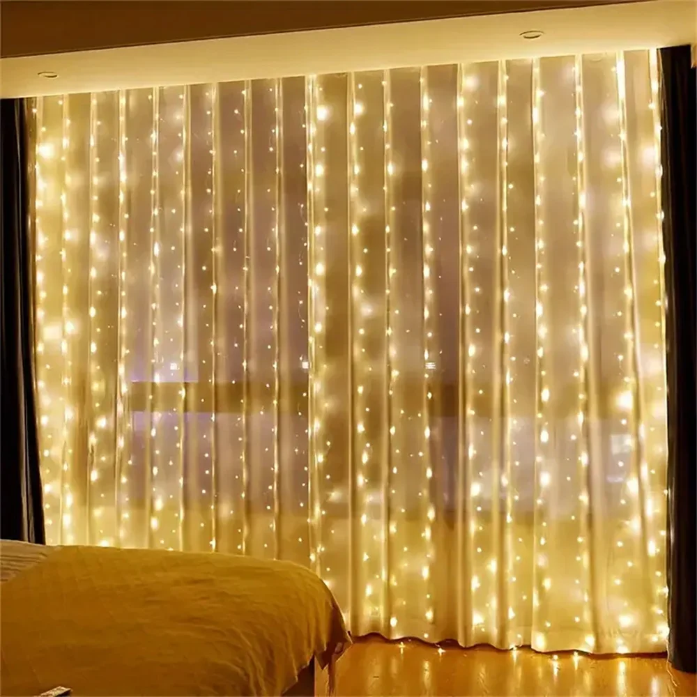 Battery Power 3/6m Curtain LED - Led Fairy String Lights ulasan dan harga