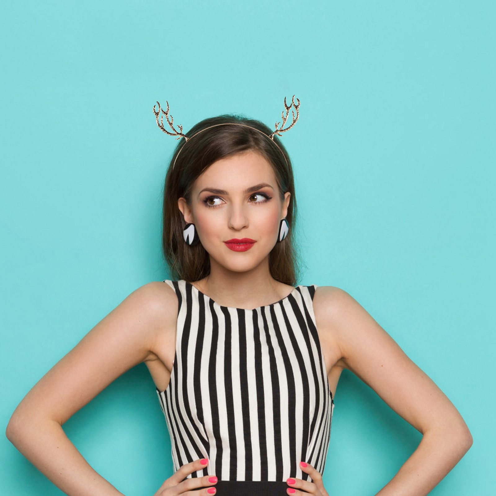 Christmas Costume Headband Rei - Reindeer Antlers Headband ulasan dan harga