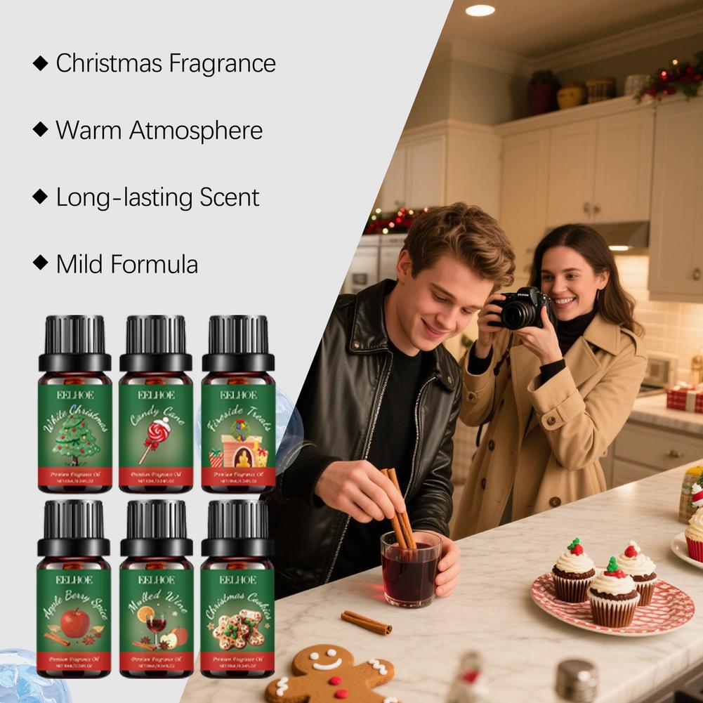 6 In 1 Aromatherapy Essential  - Holiday Candle Set ulasan dan harga