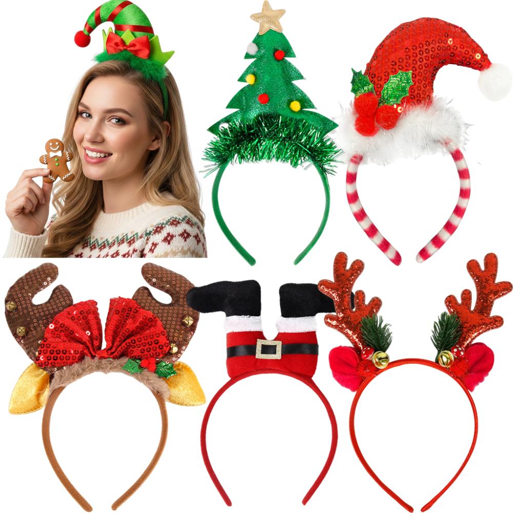 1 Piece/5Pcs Christmas Headban - Reindeer Antlers Headband ulasan dan harga